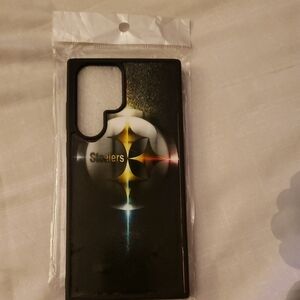 Steelers Black Phone Case Galaxy Note 22 Ultra